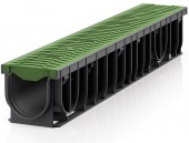 RECYFIX®PRO 100 su „paparčio“ spalvos FIBRETEC grotelėmis
